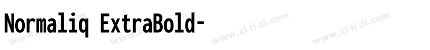 Normaliq ExtraBold字体转换